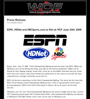 WCF Press Release Sample